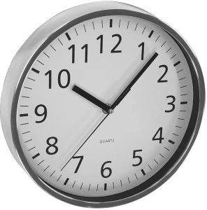 ASI COLLECTION Wall clock O 25 5cm silver/chrome 24306004 1