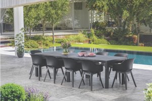 Garden4You Garden table Julie Double Table (2 configurations) grey 8711245150376 12