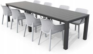 Garden4You Garden table Julie Double Table (2 configurations) grey 8711245150376 3