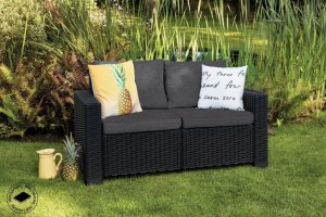 Garden sofa two-seater California Sofa gray 8711245154459 2