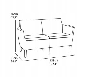 Garden sofa Salemo 2 Seater Sofa bess 8711245158174 4