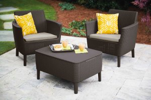 Garden furniture set Salemo Balcony Set brown 8711245158655 2