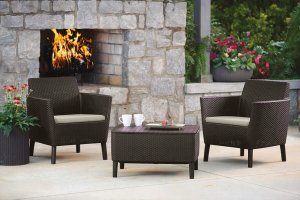 Garden furniture set Salemo Balcony Set brown 8711245158655 3