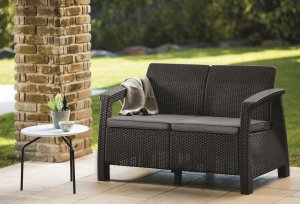 Garden sofa two-seater Corfu Love Seat gray 8711245158730 2