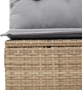 vidaXL Zestaw Sofy Ogrodowej 9-częściowy Jasnoszary Rattan 9