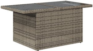 vidaXL Zestaw sofy ogrodowej Zestaw 11 elementów Szary Rattan 6