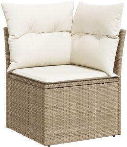 vidaXL Zestaw sof ogrodowych Zestaw 5 Beżowy Rattan, Poliester, Pianka 7