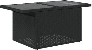 vidaXL Zestaw sof ogrodowych Zestaw 7 Czarna sofa z kremowymi poduszkami 6