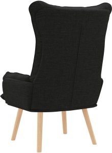 vidaXL Relaksujący Fotel Czarna Tkanina 6