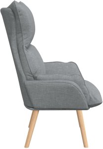 vidaXL Fotel relaksacyjny w jasnoszarym materiale 5