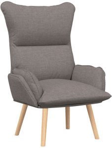 vidaXL Fotel relaksacyjny z tkaniny taupe 2