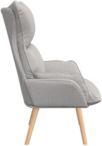 vidaXL Fotel relaksacyjny w szarym materiale 5