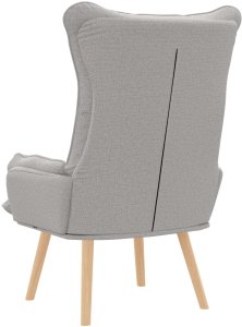 vidaXL Fotel relaksacyjny w szarym materiale 6