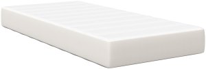 Materac kieszeniowy vidaXL w kolorze kremowym, średni, 90x200x20 cm, tkanina 2