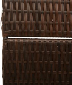 vidaXL VidaXL Przegroda Pokojowa 4 Panele Składana Brązowa 195x180 cm z Polirattanu 6
