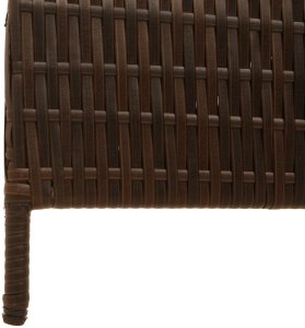 vidaXL VidaXL Przegroda Pokojowa 4 Panele Składana Brązowa 195x180 cm z Polirattanu 8
