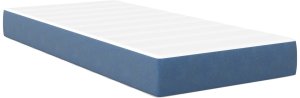Materac kieszeniowy vidaXL Niebieski Średni 90x190x20 cm Tkanina 2