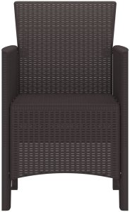 vidaXL Fotele ogrodowe 4 szt. Brązowy z polirattanu 5