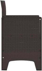 vidaXL Fotele ogrodowe 4 szt. Brązowy z polirattanu 6