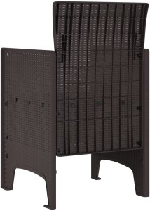 vidaXL Fotele ogrodowe 4 szt. Brązowy z polirattanu 7