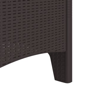 vidaXL Fotele ogrodowe 4 szt. Brązowy z polirattanu 8