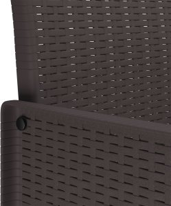 vidaXL Fotele ogrodowe 4 szt. Brązowy z polirattanu 9