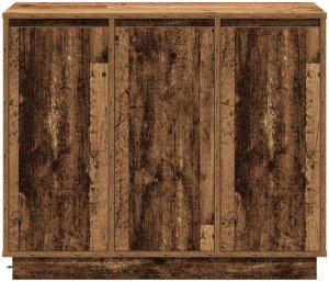 vidaXL Komoda z LED, Stary dąb, 90x32x75 cm, Drewno inżynieryjne 7