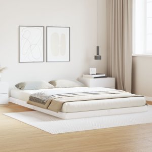 Łóżko podłogowe vidaXL 160x220 cm z litego drewna sosnowego 1