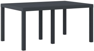 vidaXL Stół ogrodowy antracytowy plastikowy średni trwały stół patio 4