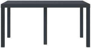 vidaXL Stół ogrodowy antracytowy plastikowy średni trwały stół patio 5