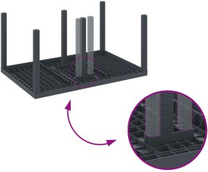 vidaXL Stół ogrodowy antracytowy plastikowy średni trwały stół patio 9
