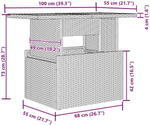 Zestaw Sof Ogrodowych Zestaw 11 Czarny Rattan 12