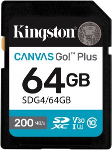 Karta Kingston Canvas Go! Plus (Gen4) SDXC 64 GB Class 10 UHS-I/U3 V30 (SDG4/64GB) 1