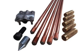 Uziom kompletny pomiedziowany /miedziowany złączkowy St/Cu0,250 Cu 17,2mm 6m RST1060122 1