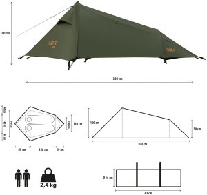 NC2502 NAMIOT ULTRA LIGHT SKYAIR 2 ZIELONY NILS CAMP 2