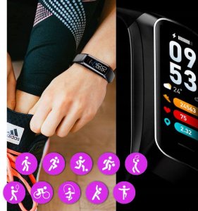 Smartband Damski RUBICON RNCF05 Rose Gold/Berry SMARUB214 11