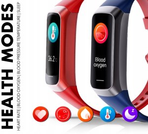 Smartband Damski RUBICON RNCF05 Rose Gold/Berry SMARUB214 7