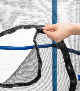 TRAMPOLINA OGRODOWA DUŻA STABILNA DLA DZIECI DO DOMU Z SIATKĄ 138 x 160 CM 3