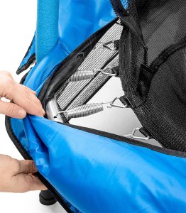 TRAMPOLINA OGRODOWA DUŻA STABILNA DLA DZIECI DO DOMU Z SIATKĄ 138 x 160 CM 4