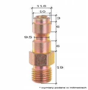 Szybkozłącze gniazdo 1/4 gwint M22 złączka adapter do myjki pistoletu lancy 4