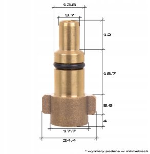 Wąż 15m czyszczenia udrażniania kanalizacji KRET do myjki Nilfisk, Stihl RE 3