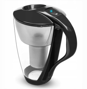 Dzbanek szklany Crystal czarny SeeYoo 3 stalowe 3