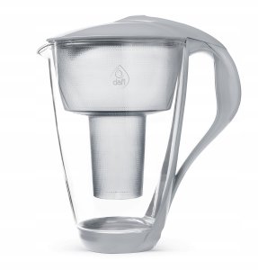 Dzbanek filtrujący Dafi Szklany dzbanek CRYSTAL LED stalowy 6xUnimax 17