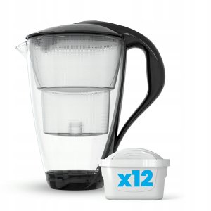 Szklany dzbanek Dafi CRYSTAL LED czarny 12xUnimax 16