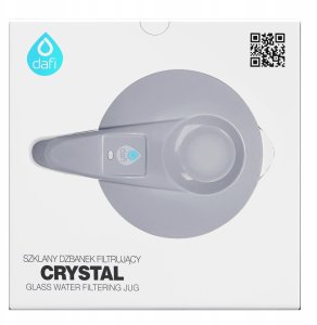 Szklany dzbanek Dafi CRYSTAL LED stalowy 12xUnimax 20