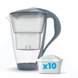 Dzbanek filtrujący Dafi Szklany dzbanek CRYSTAL LED stalowy 10xUnimax 7