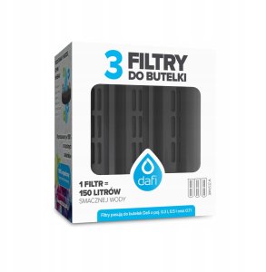 Butelka filtrująca Dafi SOFT czarna 0,7l z 5 filtrami węglowymi 3