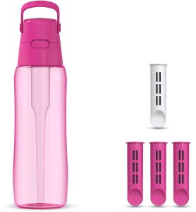 Butelka filtrująca Dafi SOLID 0,7 flamingowa barwiona z 4 filtrami 1