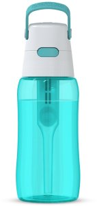 Szklany dzbanek Dafi grafitowy Classic + butelka turkusowa 0,5 barwiona 5