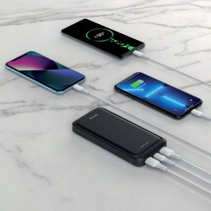 Power bank 10000 mAh wejście USB-C wyjście 2xUSB-A + USB-C 5V 2.1A czarny VA0340 Vayox 2